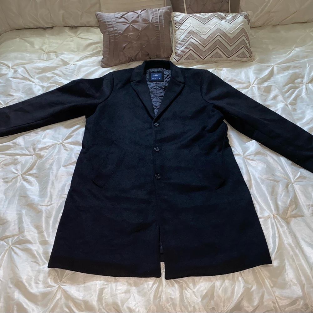 Mens Abercrombie & Fitch Wool-Blend Topcoat